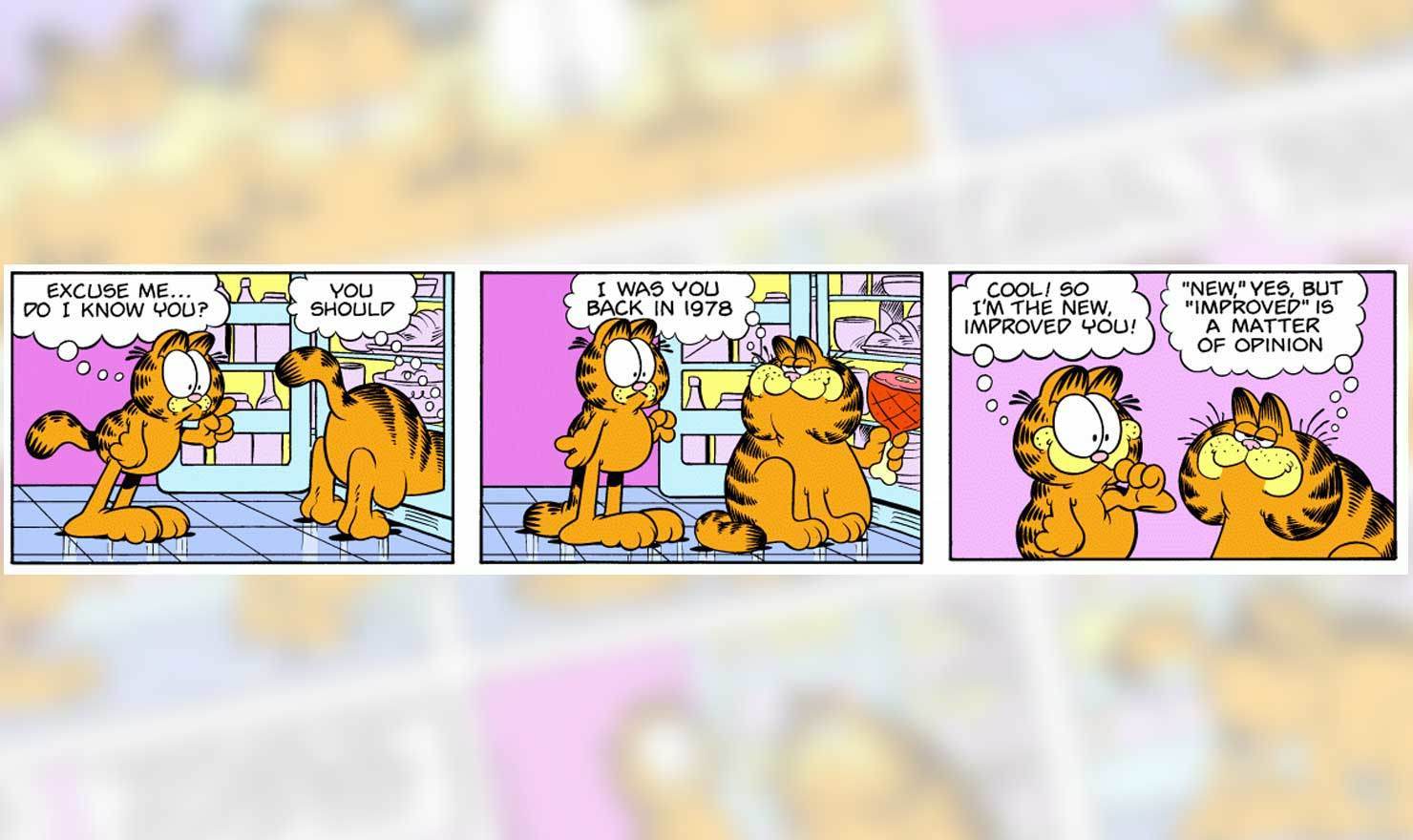 See What Happens When 1978 Garfield Meets 2003 Garfield