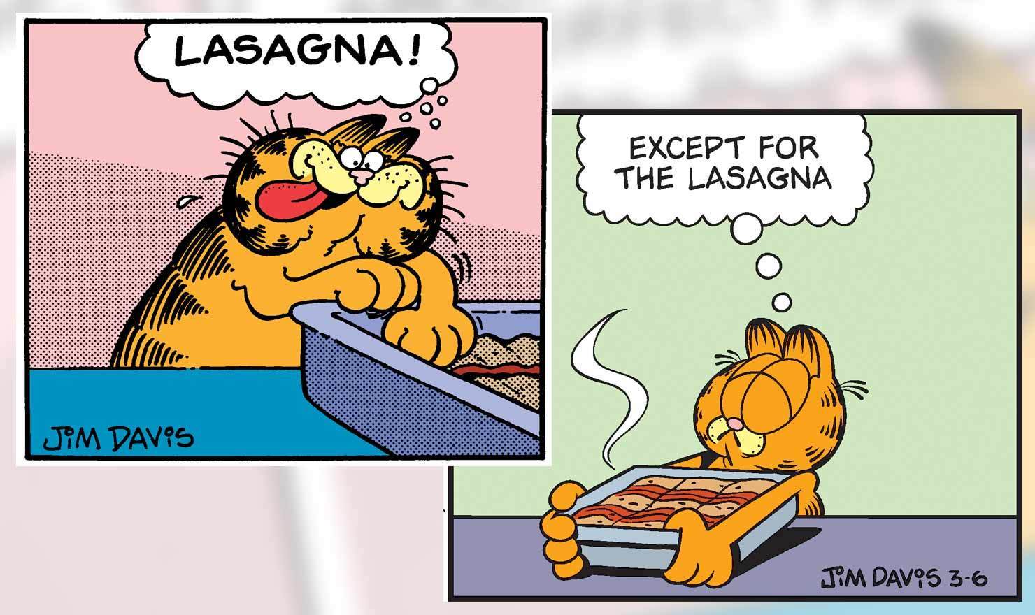 44 Comics That Show Garfield's Love for Lasagna